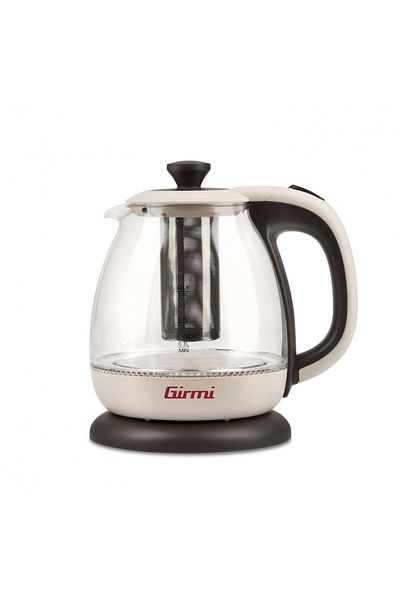 Girmi Electric Kettle with Tea Filter BL41, 1L, LED, Auto Shut-off, White