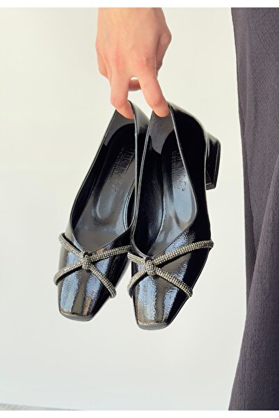 Zerenyus Pety Black Patent Leather Heeled Shoes
