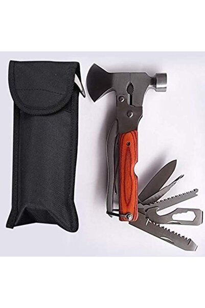 KAM KNIFE Versatile Multi-Tool Hammer Axe with Wooden Handle
