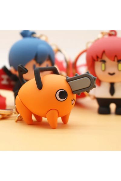 FG KONNİCHİWA Cute Anime Chaw San Man Pochita Power Denji Makima Keychain Doll Car and Bag Ornament