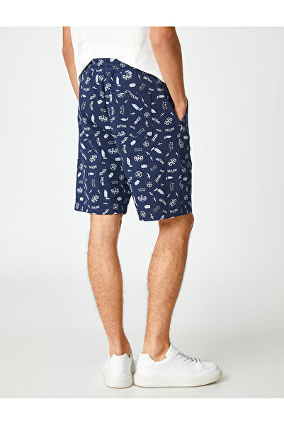 Koton Shorts Drawstring Pockets Printed Detail