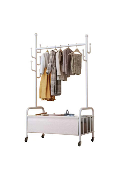 awwaline Suport portabil pentru haine și umerașe, awwaline, alb