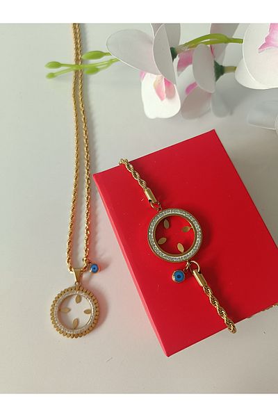 Kudi Quarter Fitted Necklace and Bracelet Set