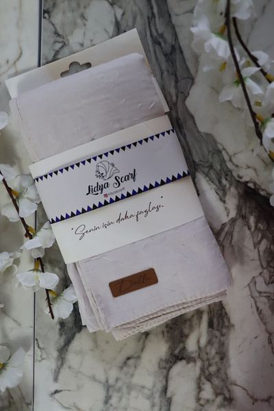 Lidya Şal Special Italian Stitched Anti-Sweat and Non-Slip Bamboo Cashew Shawl