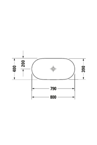 Duravit 0379802300 Luv DuraCeram® Beyaz / Gri Çanak Lavabo 80 cm