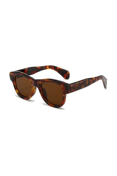 Toz Vintage Zileya Leopard Pattern Brown Glass Vintage & Retro Unisex Sunglasses