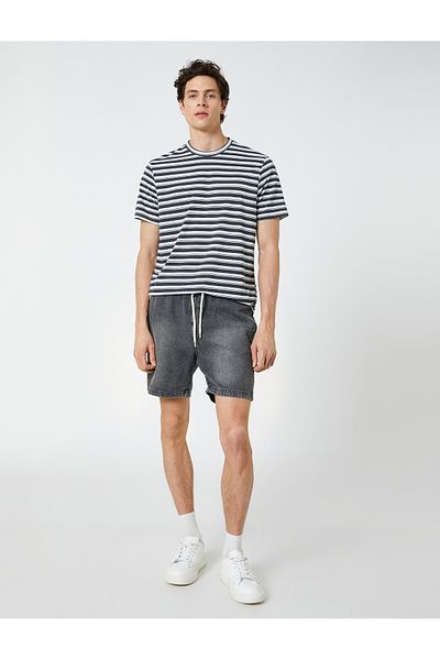 Koton Denim Shorts Drawstring Pocket Detailed Cotton