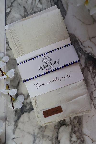 Lidya Şal Special Italian Stitched Anti-Sweat and Non-Slip Bamboo Cashew Shawl
