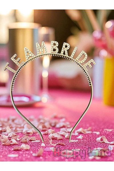 Happyland Team Bride Crown Rose Gold Bridesmaid Crown Bachelorette Party Crown Mika