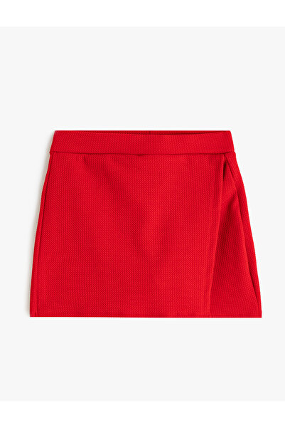 Koton Red Girl's Basic Mini Skort