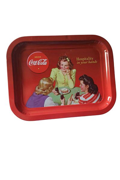 Hureggo Vintage Coca Cola Metal Tray & 30X23 cm