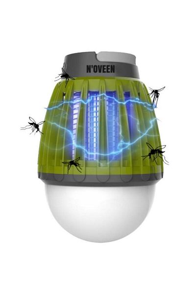 Noveen Bec LED anti-insecte IKN824 LED, Lampa UV, 5 W, 1000 V, Portabil (1800 mAh), IPX4 (Alb/Verde)