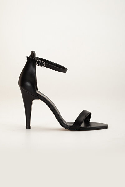 LİLLA Women's High Heeled Black Evening Dress Shoes