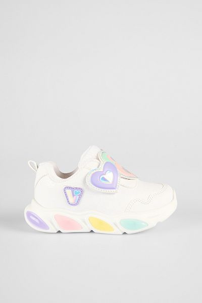 Vicco Lovely Orthopedic Lighted Girl's Sports Shoes White-Lila