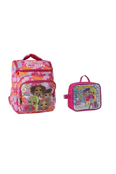 GENC DIJITAL BASKI L.O.L Always Extra School Bag and Lunchbox