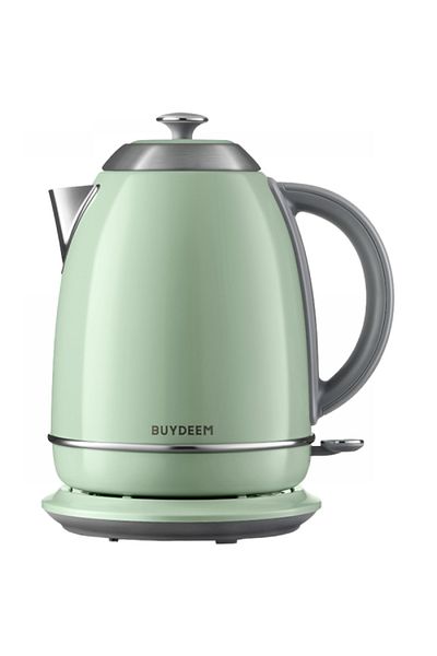 BUYDEEM Fierbator apa K640-CG/EU, 1.7 l, 2400 W, Oprire automata, Indicator LED, Stocare cablu (Verd