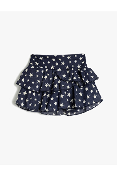 Koton Dark Blue Girl's Ruffle Skort