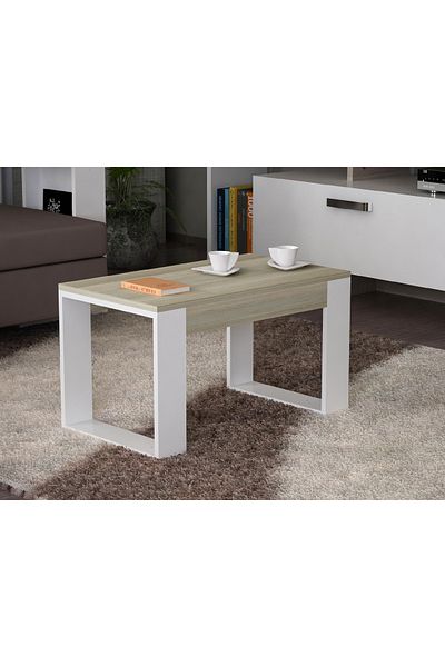 UnicUtil UnicUtil Coffee Table, 60 cm x 45 cm x 45 cm, White and Cream
