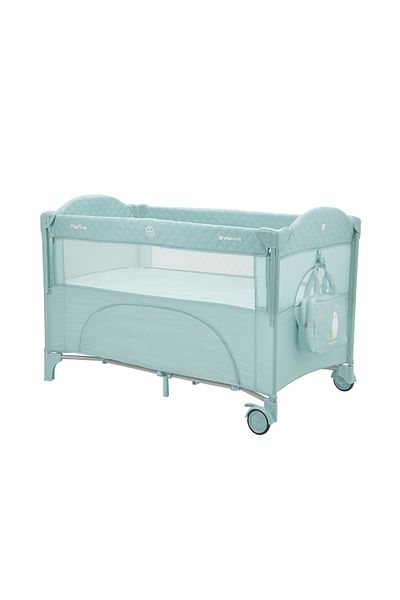 Kikka Boo KikkaBoo Milky Way Mint folding cot with 2 levels, 3-level sliding side, folding