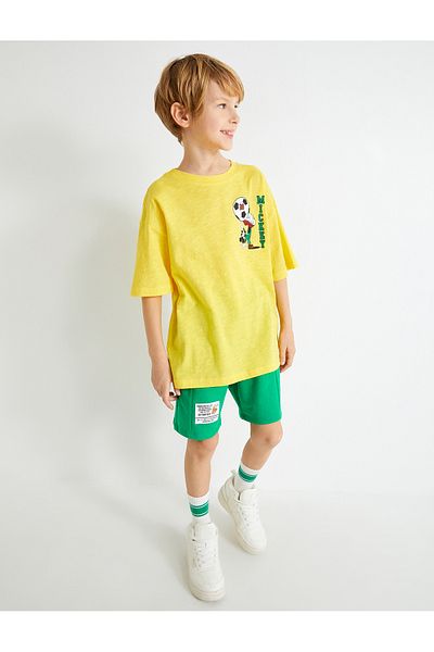 Koton Green Boy's Drawstring Shorts