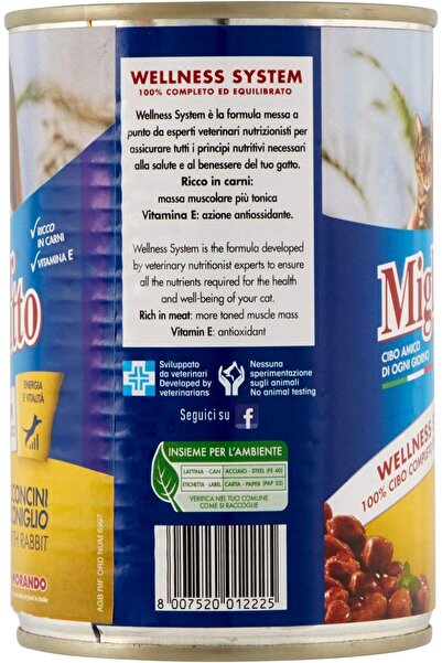 Miglior Chunks Rabbit Wet Cat Food Can 405g