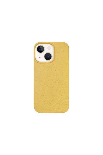OEM Wheat Straw Bumper Phone Case Compatible with iPhone 15 - Mustard