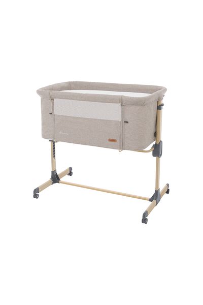 Kikka Boo Patut Co-Sleeper cu roti si inaltime reglabila KikkaBoo Amaris Beige