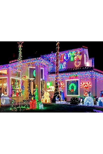 xpress sales Christmas Lights, Fringe/Icicle Type, 20m, 500 LEDs, White Wire, XPRESS SALES