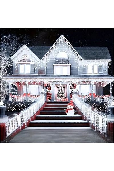 xpress sales Christmas Lights, Franjuri XPRESS SALES®, 12m, Flash, Interconnectable, White Wire, Exterior/Interi
