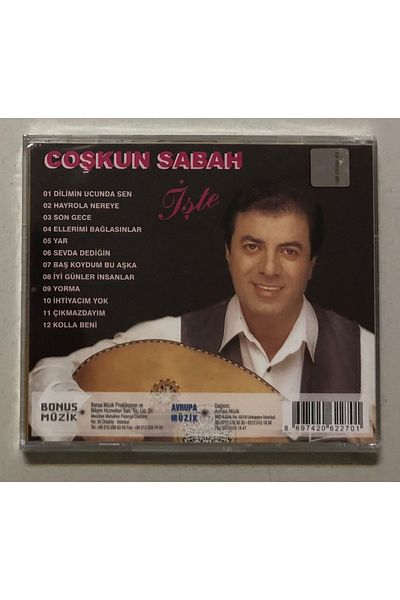 Avrupa Müzik Coşkun Sabah Here Is Coşkun Sabah Cd (Zero Original Period Edition Cd in Gelatin)