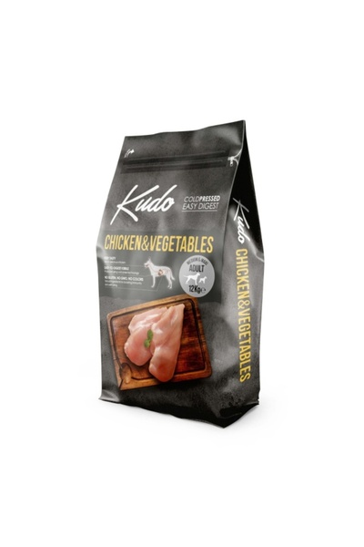 Danube Petfoods Kudo Adult - Hrană uscată, presată la rece - Pui și legume - ...
