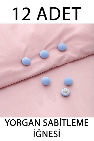 Tiesa Home 12Pcs Bed Sheet Quilt Cover Fixing Needle Button Clip Fixer Blue