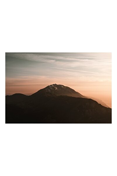 OEM Tablou Canvas, 'Muntele sub cerul inserarii', 100 x 100 cm