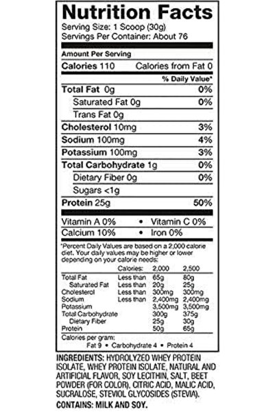 Dymatize ISO 100 Protein Powder with 25g of Hydrolyzed 100% Whey Isolate, Strawberry, Package may va