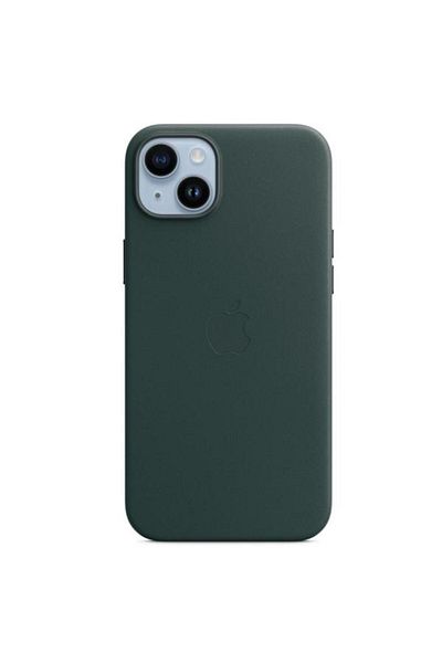 Apple Protectie Spate Leather pentru iPhone 14 Plus, Magsafe (Verde)