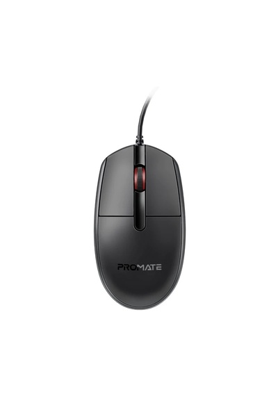 Promate ergonomic wired optical mouse 1200dpi