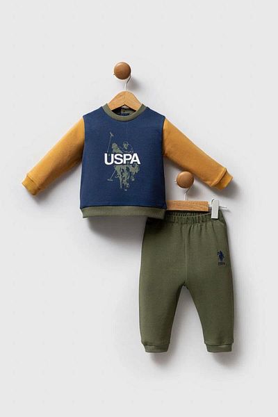 U.S. Polo Assn. Kids U.S. Polo Assn Usb2572 Baby Boy 2 Piece Set