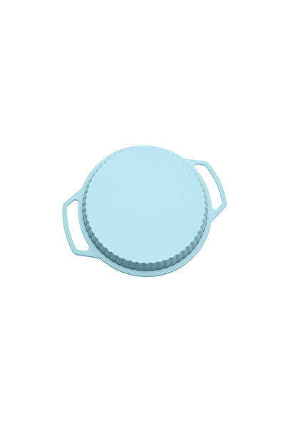 awwaline Round Baking Tray, awwaline®, Turquoise, Silicone, Reinforced Handles