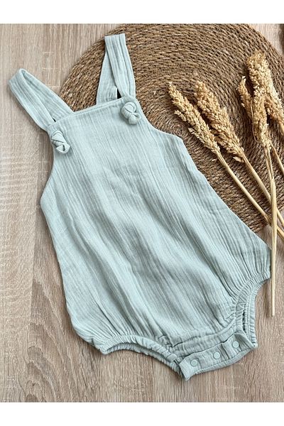 MİLNA BABY&KİDS 100% Cotton Strap Muslin Bodysuit Soft, Girl - Boy Bodysuit (0-9 Months)