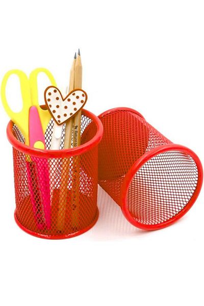 Need Metal Mesh Pen Holder Red Nd-1017