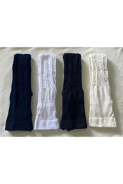 DÜVEN Pack of 4 Girls' Pantyhose (Cotton, Patterned, Wife, Winter Pantyhose)
