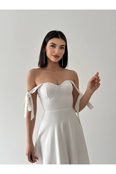 EtikaOnline Sindirella Midi Atlas Elbise