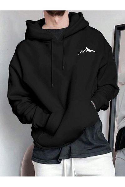 uyguntarz Unisex Minimal Dag Printed Oversize Sweatshirt