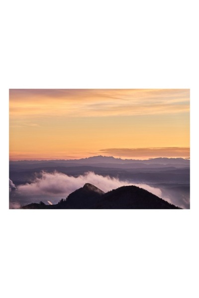 OEM Tablou Canvas, 'Cer senin la asfintit peste munti', 100 x 100cm