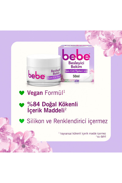 Bebe Zartpflege Vanilya Kokulu Nemlendirici Gündüz, Gece Yüz Kremi 50ml