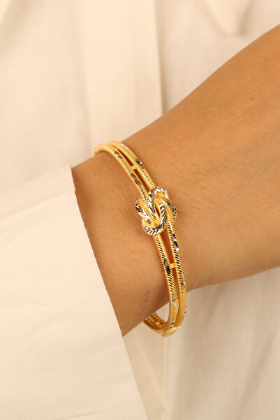 Çgk Çiğdem Gürel Kuyumculuk Aşk Düğüm Ajda Altın Kelepçe Bilezik