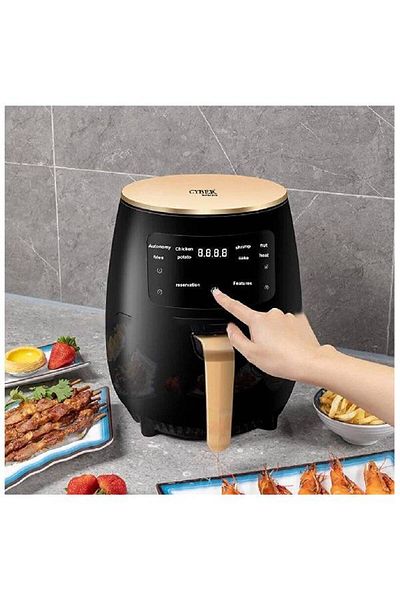 TERRION Cyber Silver Crest Multifunctional Digital Touch Air Fryer 6L 2400W CYSC-18 Black