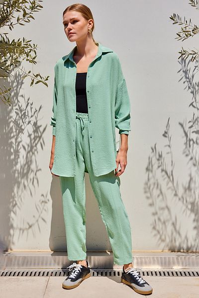 Merterium Women's Oversize Double Suit Mint 1123