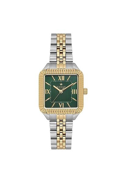 Wesse Wwl114104 Quartz Steel Gold/Gray Green Dial Women Wrist Watch