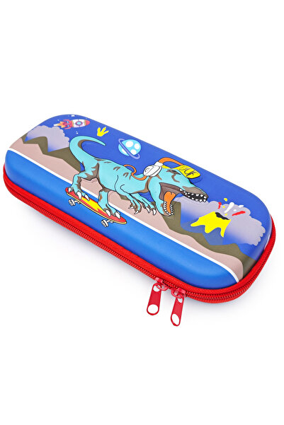 DNS Penar baieti etui scolar, cu 1 fermoar 1 compartiment, neechipat, 3D Dino...